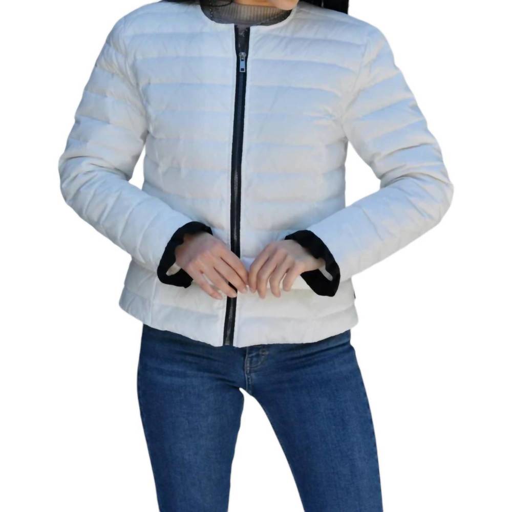 NEW CIAO-MILANO carmen puffer jacket in antique white